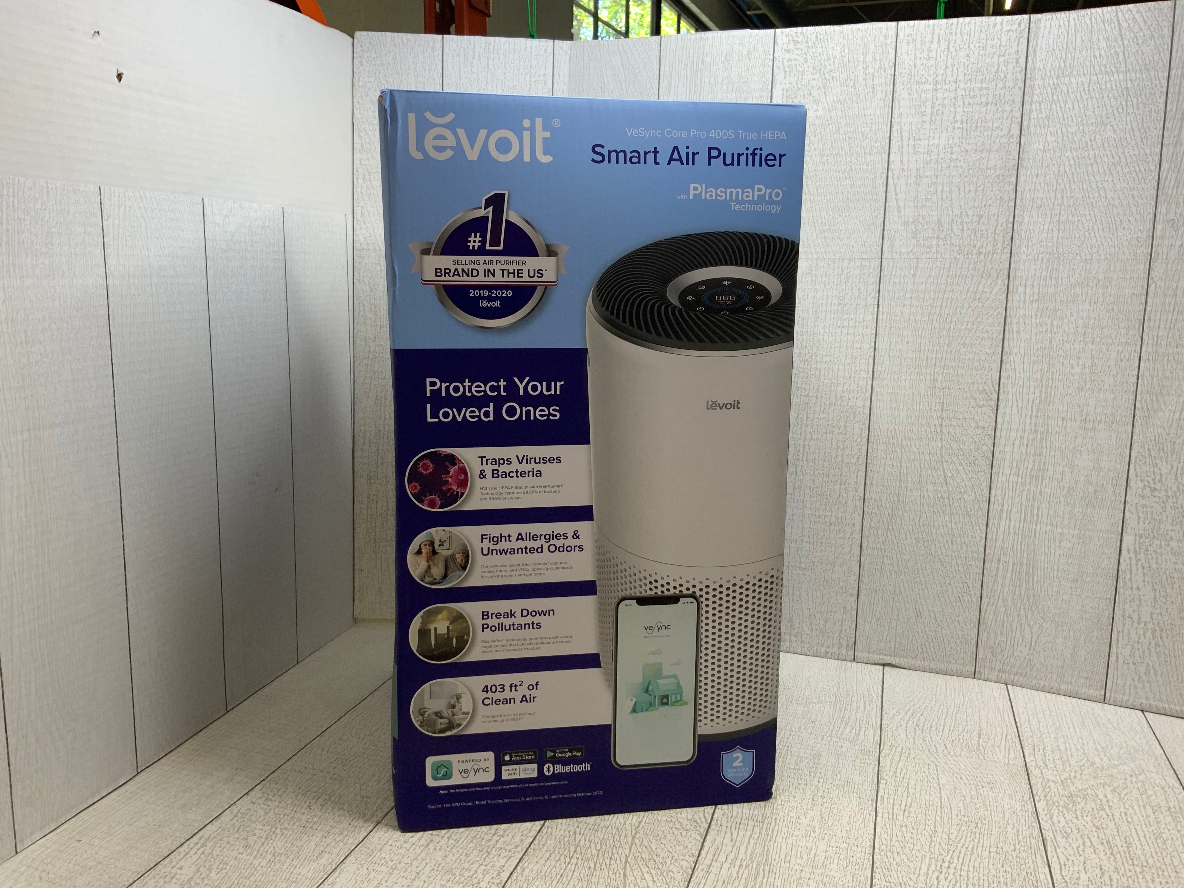 Levoit - PlasmaPro 400s Smart 403 Sq. Ft True HEPA Air Purifier - White (8047709847790)